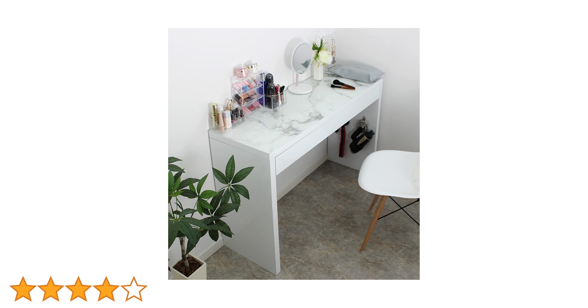 Amazon｜ドレッサーデスク Alice 幅120cm 鏡面仕上げ ドレッシング